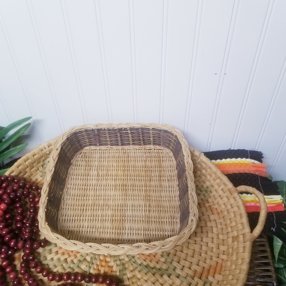 Small Square Rattan Wicker Basket - Picture 6 of 6